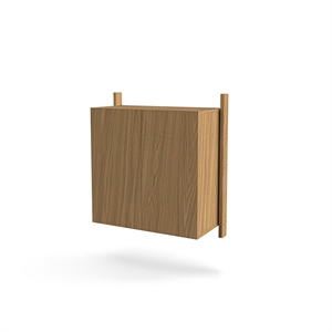 Mazo MOD Modell 13 Hyllsystem 2x875 Skena + Skåp Ek