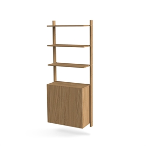 Mazo MOD Modell 7 Hyllsystem 2x1925 Skena + 3 Hyllor + Skåp Ek