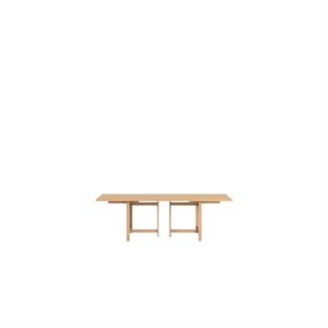 MOEBE Rektangulärt Matbord 160x90 Med 2 Förlängningar Dämpad Persika