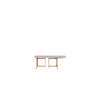 MOEBE Rektangulärt Matbord 160x90 Med 1 Utdragbar Bordsskiva Mjuk Lila