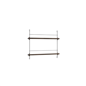 Moebe Magazine Shelving MS.65.1 Rökt Ek/Rostfritt Stål