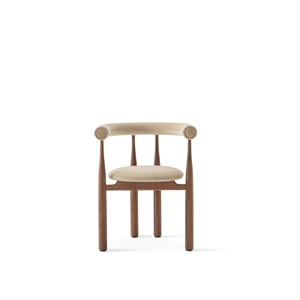 New Works Bukowski Matstol Valnöt/ Megan 26 Beige