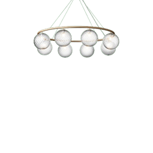 Nuura Miira 8 Oval Ljuskrona Mässing/ Optik Klar