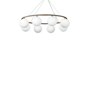 Nuura Miira 8 Oval Ljuskrona Mörk Brons/Opal