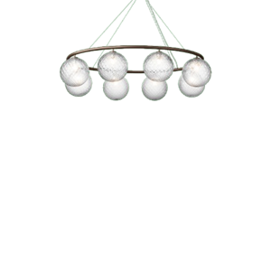 Nuura Miira 8 Oval Ljuskrona Mörk Brons/Optisk Klar