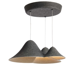 Vävstol Design Taklampa Liten Svart/ Grå