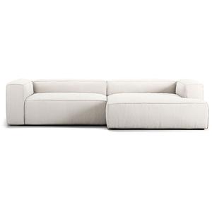 Decotique Grand 3-sits soffa schäslong höger ånga/ Vit