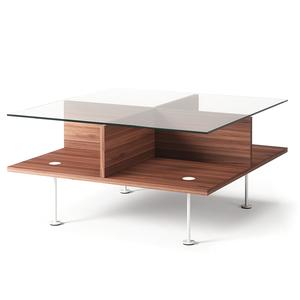 Decotique Vogue soffbord 70x70 Valnöt/ vit