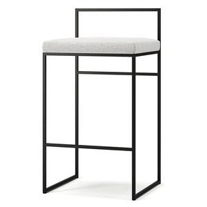 Department Barstol med Ryggstöd 80 cm Svart/Pacific White