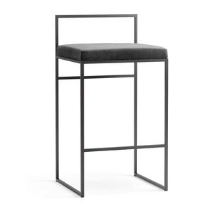 Department Barstol med Ryggstöd 80 cm Svart/ Ljusrosa