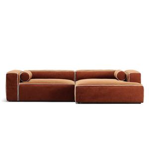 Decotique Grand Hue 3-sits Soffa Schäslong Höger Månvit/ Koppar
