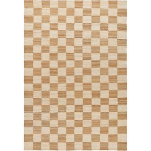 Decotique schackmatta 180x270 Offwhite/Naturfärgad jute