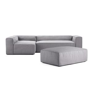 Decotique Grand 4-sits soffa divan öppen ände med fotpall vänster månvit
