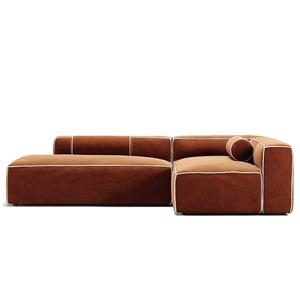 Decotique Grand Hue 3-sits loungesoffa öppen ände vänster månvit/ Koppar