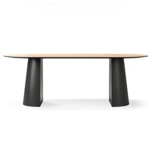 Decotique Social Matbord 220 Svart/Ek/Natur/Ek