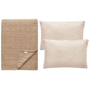 Decotic Classic Kudd- och Filtset Beige