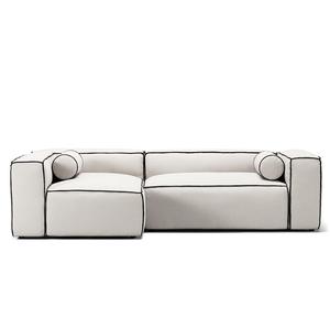 Decotique Grand Hue 3-sits soffa divan vänster ånga/ Vit/ grafitgrå