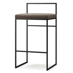 Department Barstol med Ryggstöd 80 cm Svart/kustskiffer