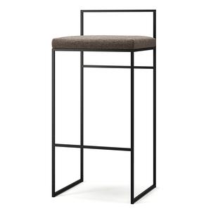 Department Barstol med Ryggstöd 90 cm Svart/kustskiffer