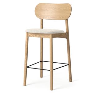 Decotique Elephant Barpall Natural Oak/White Bouclé