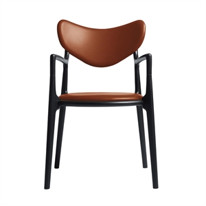 Ro Collection Salong Matstol Klädd Svartlackerad Bok/Calvados Läder