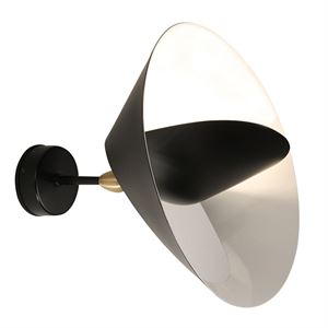 Serge Mouille Applique Saturne 1 Vägglampa Svart & Mässing