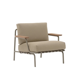 Muuto Settle Outdoor Fåtölj Ribbed Weave 5/Taupe