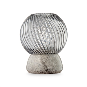Design By Us Twist Of Marble Ljusstake Silver/Rökfärgad
