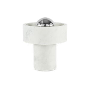 Tom Dixon Stone Transportabel Lampa Silver/ Marmor