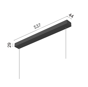 Flos Ytsats För Super Line Taklampa 60W Svart Ej Dimbar