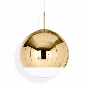 Tom Dixon Mirror Ball Guld Pendel Stor LED