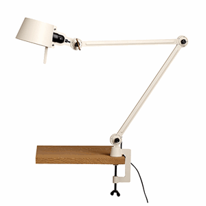 Tonone Bolt Doppel Arm Bordlampe Beige med klemme
