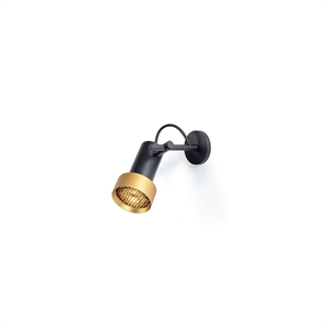 Trizo 21 2Thirty-W1 Honeycomb Vägglampa Svart/ Guld Ring