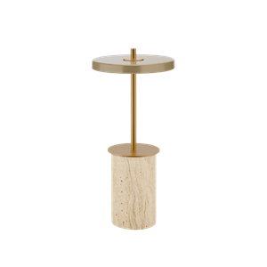 Umage Asteria Move bärbar lampa mini lera travertin/ Mässing