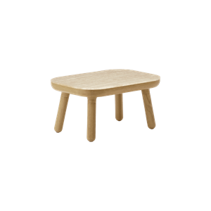 Umage Paff Sidobord Låg Ek/Travertin