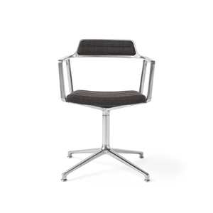 Vipp 452 Snurrstol Special Edition med golvglidfästen Tide/Mörkbrun 