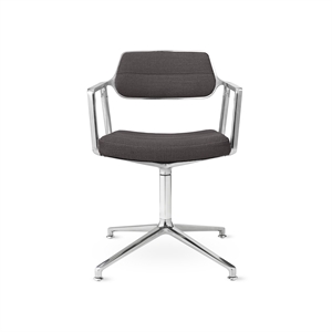 Vipp 453 Snurrstol Special Edition med golvglidfästen Tide/Mörkbrun 