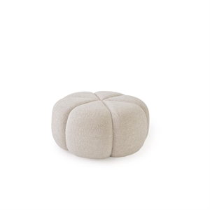 Vipp 655 Puff Vågig Naturvit/ Ljusgrå