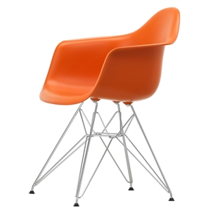 Vitra Eames Plast DAR Matstol RE Rusty Orange/ Krom