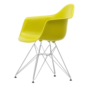 Vitra Eames Plast DAR Matstol RE Senap/ Krom