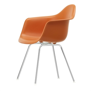 Vitra Eames Plast DAX Matstol med Armstöd Rostig Orange