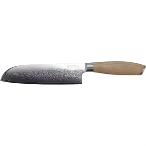 Mareld Akio Japansk Santokukniv 18 cm Ljusträ
