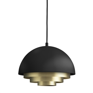 Varm Nordisk Miljöfärg Mini Taklampa Matt Svart Mässing